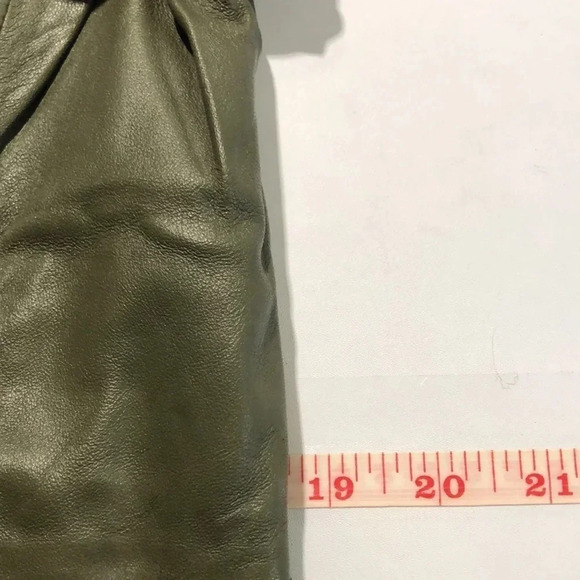 JESSICA LONDON Olive Green Leather Blazer/Jacket - Picture 10 of 11